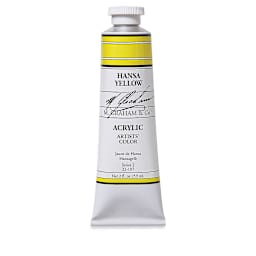 M. Graham Artists' Acrylics - Hansa Yellow, 2 oz tube
