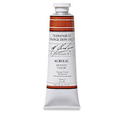 M. Graham Artists' Acrylics - Transparent Orange Oxide, 2 oz tube