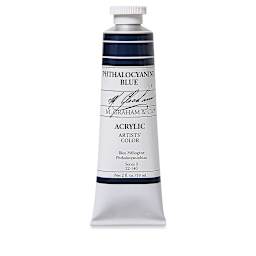 M. Graham Artists' Acrylics - Phthalocyanine Blue, 2 oz tube