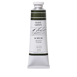 M. Graham Artists' Acrylics - Olive Green, 2 oz tube