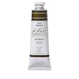 M. Graham Artists' Acrylics - Azo Green, 2 oz tube