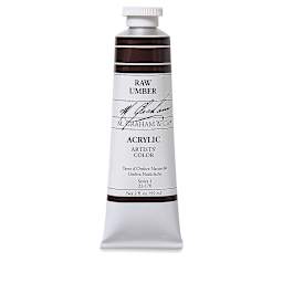 M. Graham Artists' Acrylics - Raw Umber, 2 oz tube