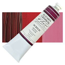 M. Graham Artists' Acrylic - Alizarin Crimson, 5 oz Tube and swatch