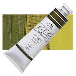 M. Graham Artists' Acrylic - Azo Green, 2 oz tube and swatch