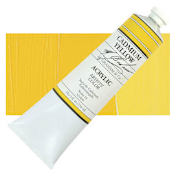 M. Graham Artists' Acrylic - Cadmium Yellow, 5 oz Tube and swatch