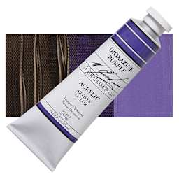 M. Graham Artists' Acrylic - Dioxazine Purple, 2 oz tube and swatch