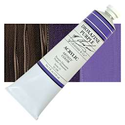 M. Graham Artists' Acrylic - Dioxazine Purple, 5 oz Tube and swatch