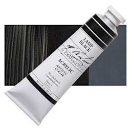 M. Graham Artists' Acrylic - Lamp Black, 59 ml tube and swatch
