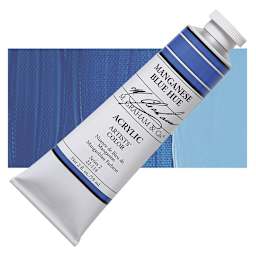 M. Graham Artists' Acrylic - Manganese Blue Hue, 2 oz tube and swatch