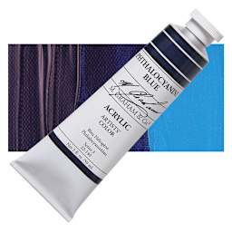 M. Graham Artists' Acrylic - Phthalocyanine Blue, 2 oz tube and swatch