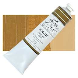 M. Graham Artists' Acrylic - Raw Sienna, 5 oz Tube and swatch