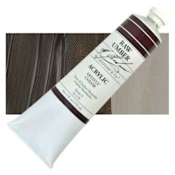 M. Graham Artists' Acrylic - Raw Umber, 5 oz Tube and swatch