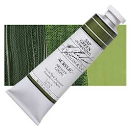 M. Graham Artists' Acrylic - Sap Green Permanent, 2 oz tube and swatch