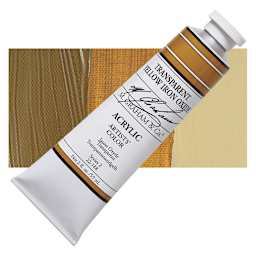 M. Graham Artists' Acrylic - Transparent Yellow Oxide, 2 oz tube and swatch