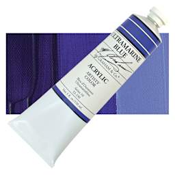 M. Graham Artists' Acrylic - Ultramarine Blue, 5 oz Tube and swatch