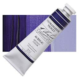 M. Graham Artists' Acrylic - Ultramarine Violet, 2 oz tube and swatch