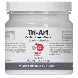 Tri-Art Acrylic Gel Medium - Gloss, 250 ml jar
