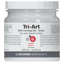 Tri-Art Finest Self-Leveling Gel Medium - Front of 250 ml Jar
