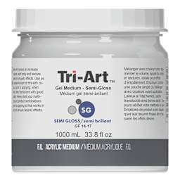 Tri-Art Acrylic Gel Medium - Semi-Gloss, 1 L