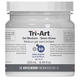 Tri-Art Acrylic Gel Medium - Semi-Gloss, 250 ml