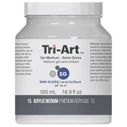 Tri-Art Acrylic Gel Medium - Semi-Gloss, 500 ml