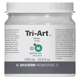 Tri-Art Acrylic White Gesso - White, 1 L