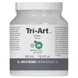 Tri-Art Acrylic White Gesso - White, 500 ml