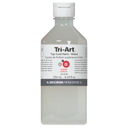 Tri-Art Top Coat Mediums - Front view of bottle of 250 ml Hard Gloss Medium