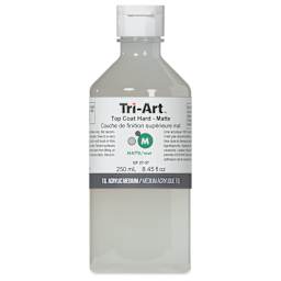 Tri-Art Top Coat Mediums - Front view of bottle of 250 ml Hard Matte Medium