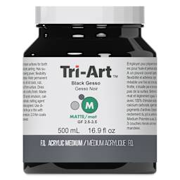 Tri-Art Acrylic Gesso - Black, 500 ml