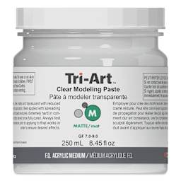 Tri-Art Clear Modeling Paste - Front of 250 ml Jar
