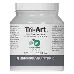 Tri-Art Clear Modeling Paste - Front of 500 ml Jar
