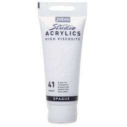 Pebeo High Viscosity Acrylics - Vivid White, 100 ml tube