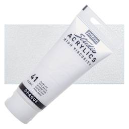 Pebeo High Viscosity Acrylic - Vivid White, 100 ml tube and swatch