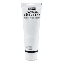 Pebeo High Viscosity Acrylics - Vivid White, 250 ml, Tube