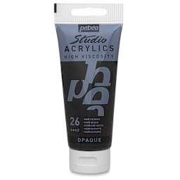 Pebeo High Viscosity Acrylics - Mars Black, 100 ml tube