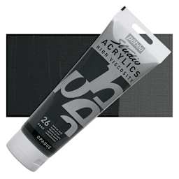 Pebeo High Viscosity Acrylic - Mars Black, 250 ml tube and swatch