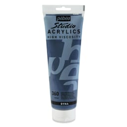 Pebeo High Viscosity Acrylics - Iridescent Blue/Black, 250 ml, Tube (Front)