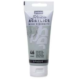 Pebeo High Viscosity Acrylics - Neutral Grey, 100 ml tube