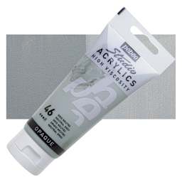 Pebeo High Viscosity Acrylic - Neutral Grey, 100 ml tube and swatch