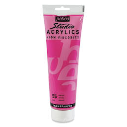 Pebeo High Viscosity Acrylics - Azo Pink, 250 ml, Tube (Front)