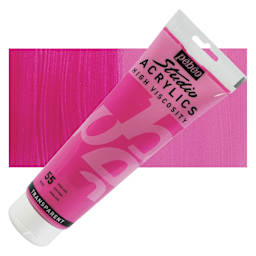 Pebeo High Viscosity Acrylic - Azo Pink, 250 ml, Tube and swatch