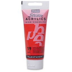 Pebeo High Viscosity Acrylics - Transparent Vermilion, 100 ml tube