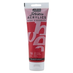 Pebeo High Viscosity Acrylics - Naphthol Carmine, 250 ml Tube