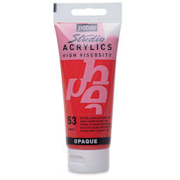 Pebeo High Viscosity Acrylics - Dark Cadmium Red Hue, 100 ml tube