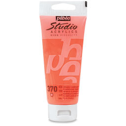 Pebeo High Viscosity Acrylics - Fluorescent Orange, 100 ml tube