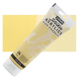 Pebeo High Viscosity Acrylics - Naples Yellow Hue, 250 ml Tube and swatch