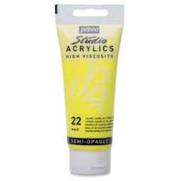 Pebeo High Viscosity Acrylics - Lemon Cadmium Yellow Hue, 100 ml tube