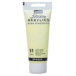 Pebeo High Viscosity Acrylics - Bright Yellow, 100 ml tube