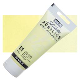 Pebeo High Viscosity Acrylic - Bright Yellow, 100 ml tube and swatch